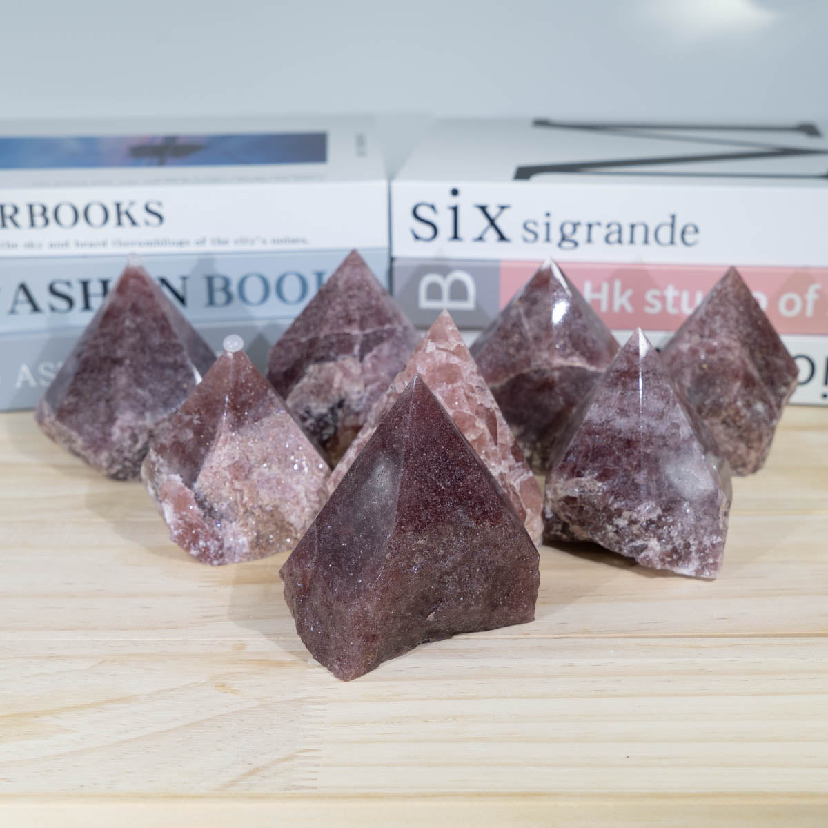 Strawberry Quartz Rough Stone Point In Bulk