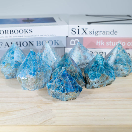 Blue Apatite Rough Stone Point In Bulk