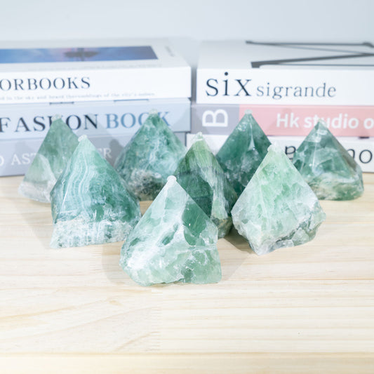 Green Fluorite Rough Stone Point In Bulk