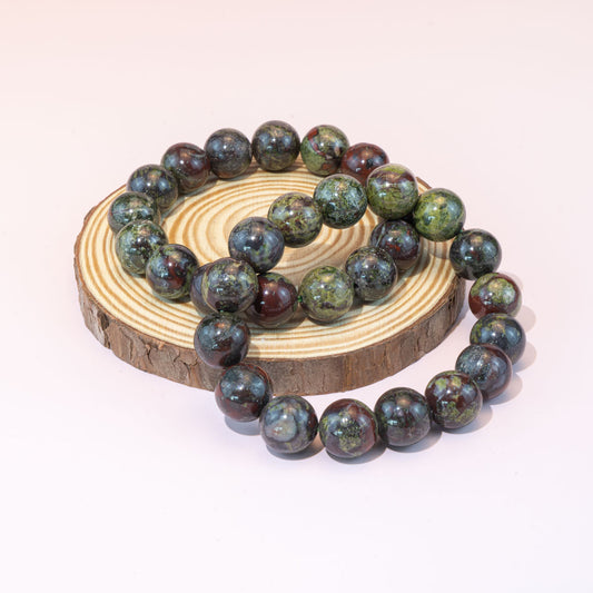 12mm Natural Dragon Blood Stone Bracelet Wholesale