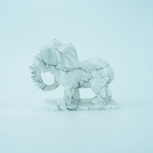 4.5 inch Howlite Elephant  In Bulk