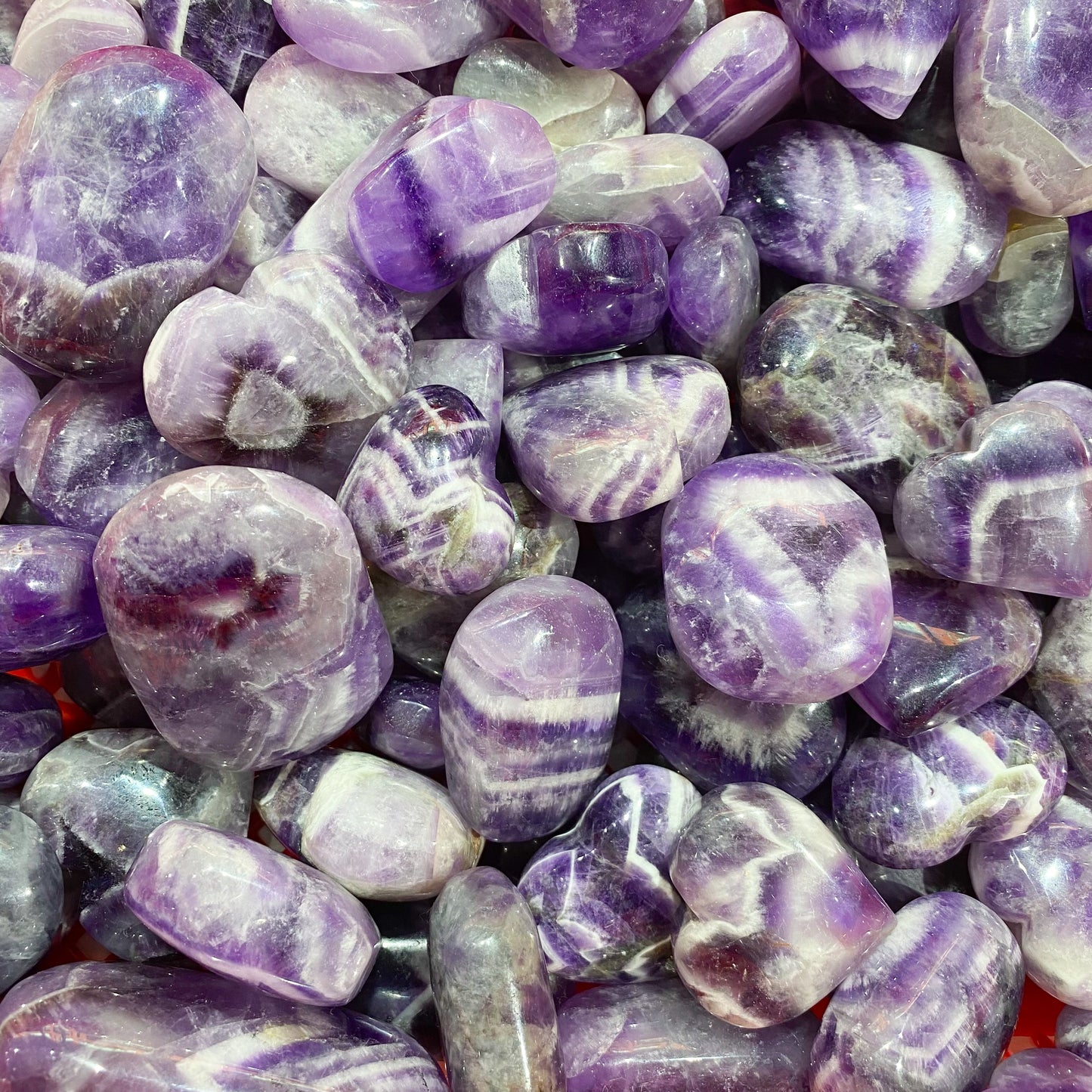 Dream Amethyst Palm Stone In Bulk