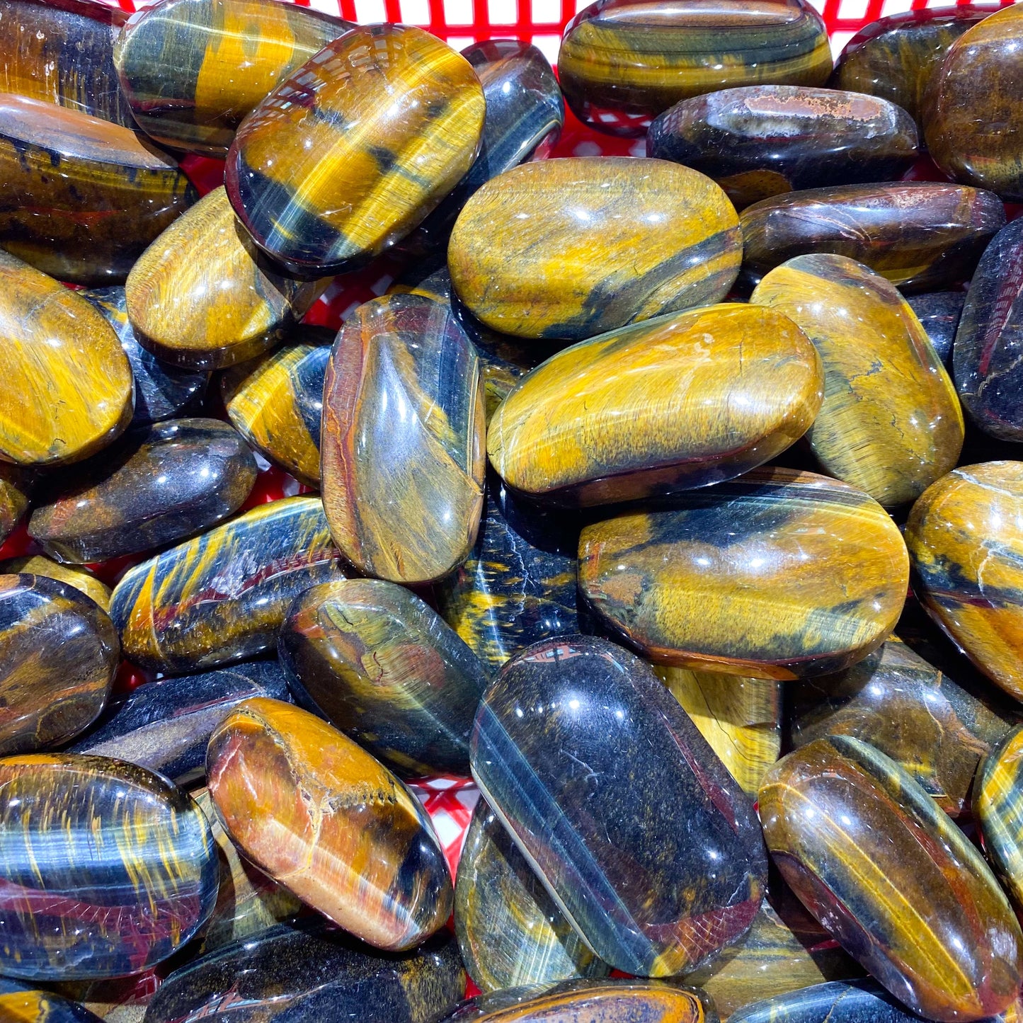 Blue Tiger Eye Stone Palm Stone In Bulk