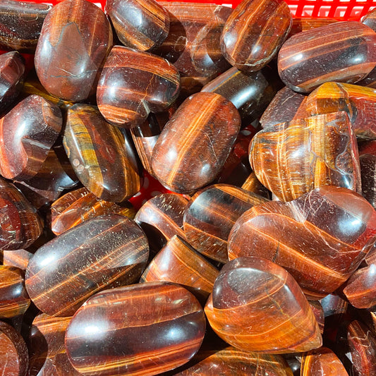 Red Tiger Eye Stone Palm Stone In Bulk