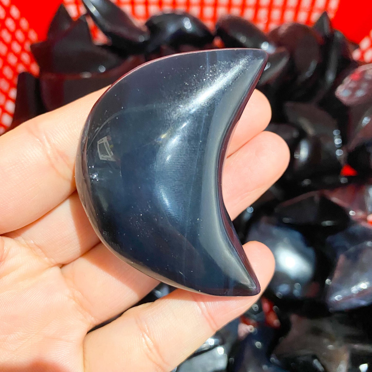 Piedra de palma de ágata de encaje blanco y negro a granel