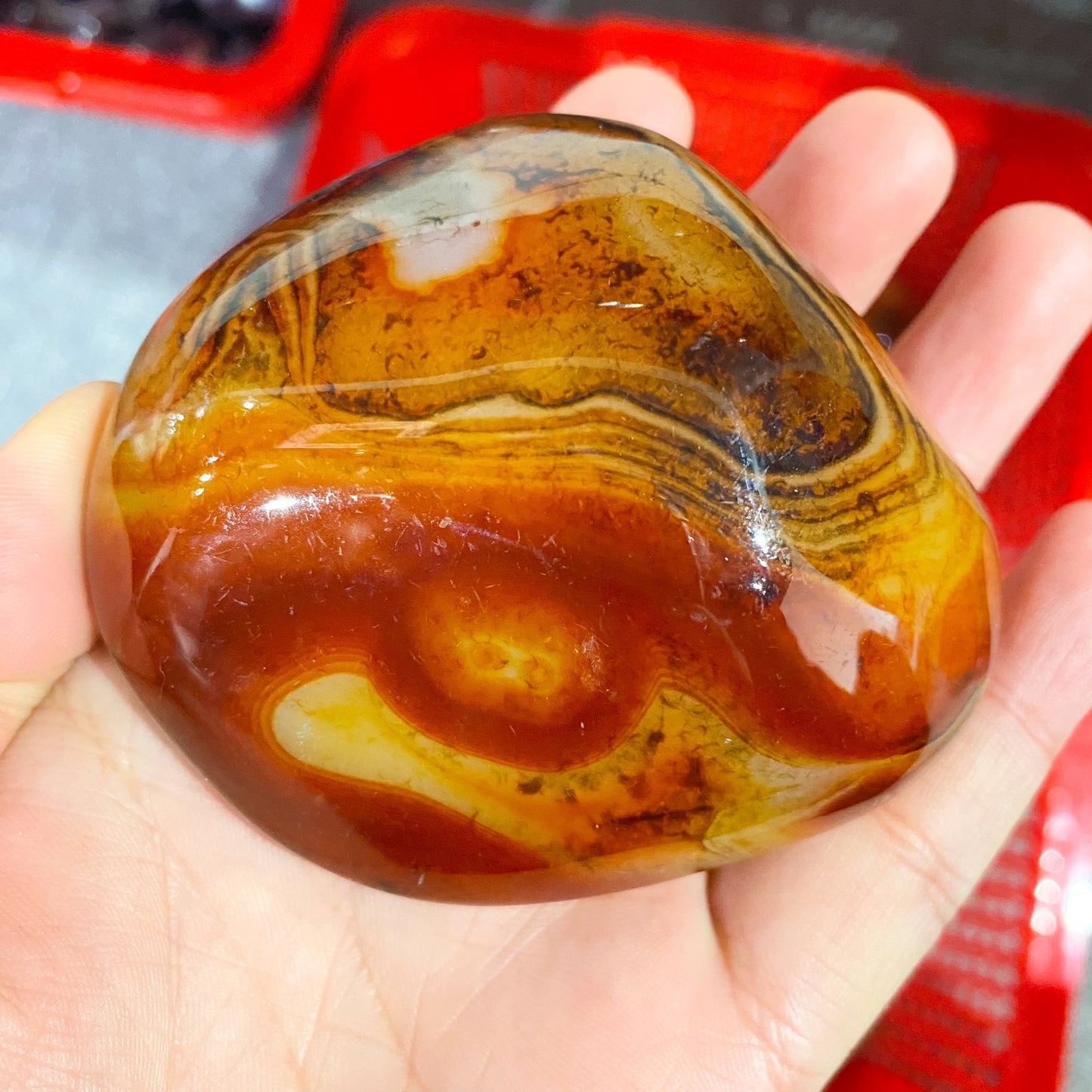 Sardonyx Palm Stone In Bulk