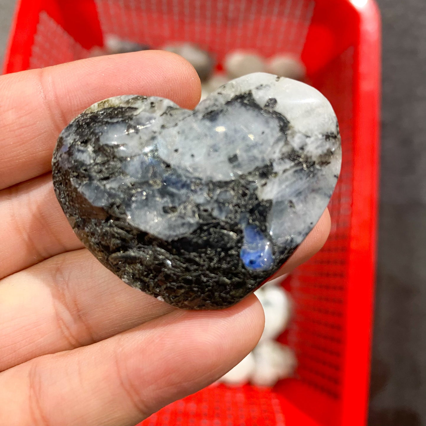 Piedra de luna Corazón Piedra de palma a granel