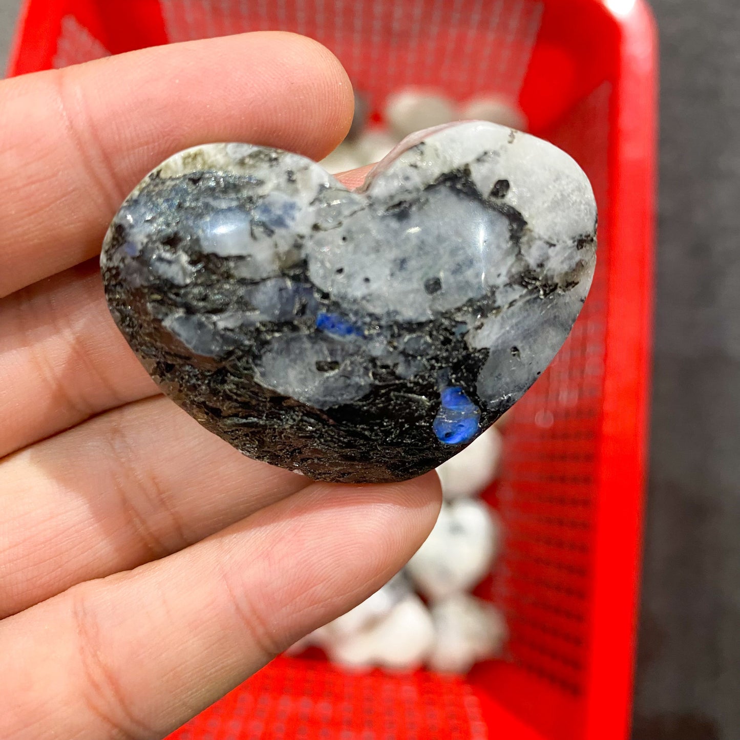 Piedra de luna Corazón Piedra de palma a granel