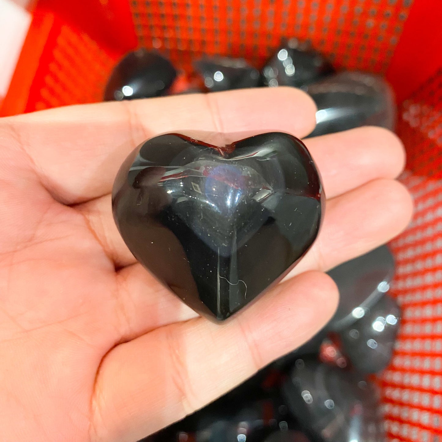 Silver Obsidian Palm Stone In Bulk