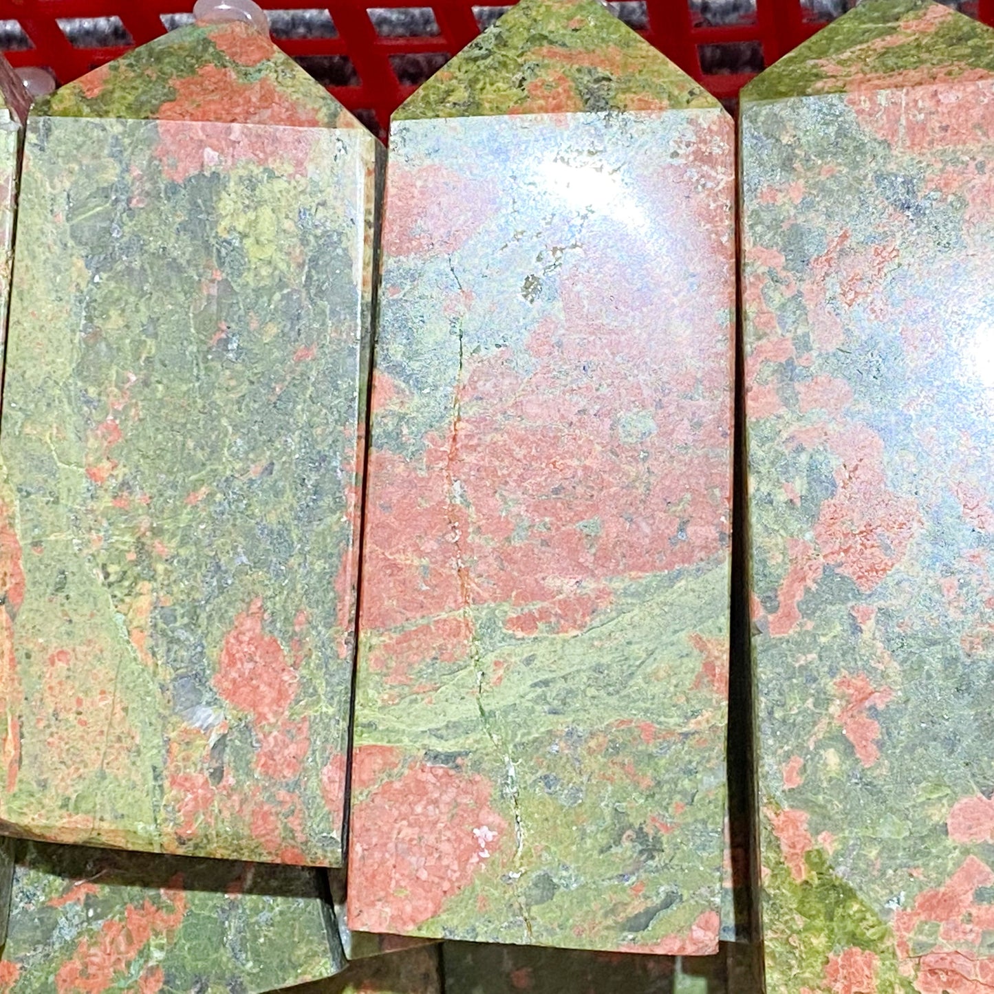 Unakite Tetrahedron Point In Bulk