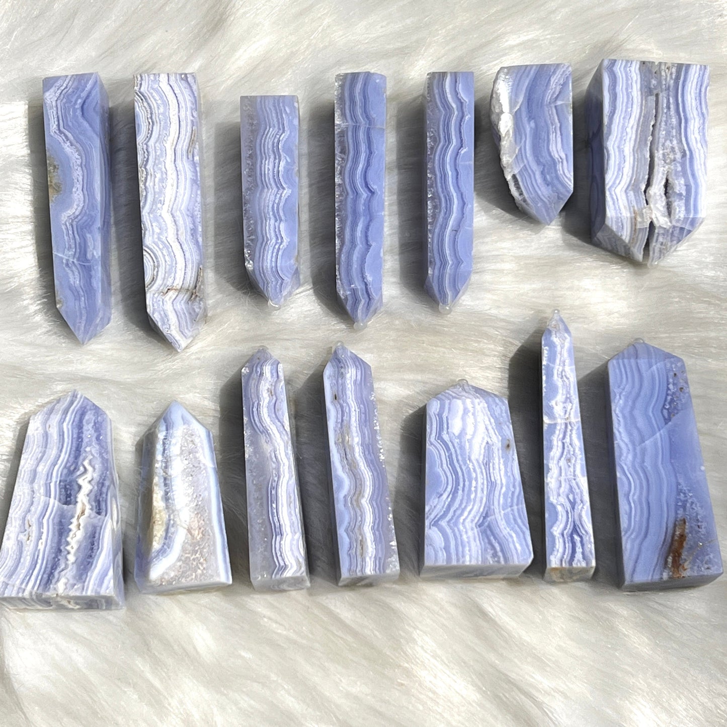 Blue Lace Agate Points For Sale