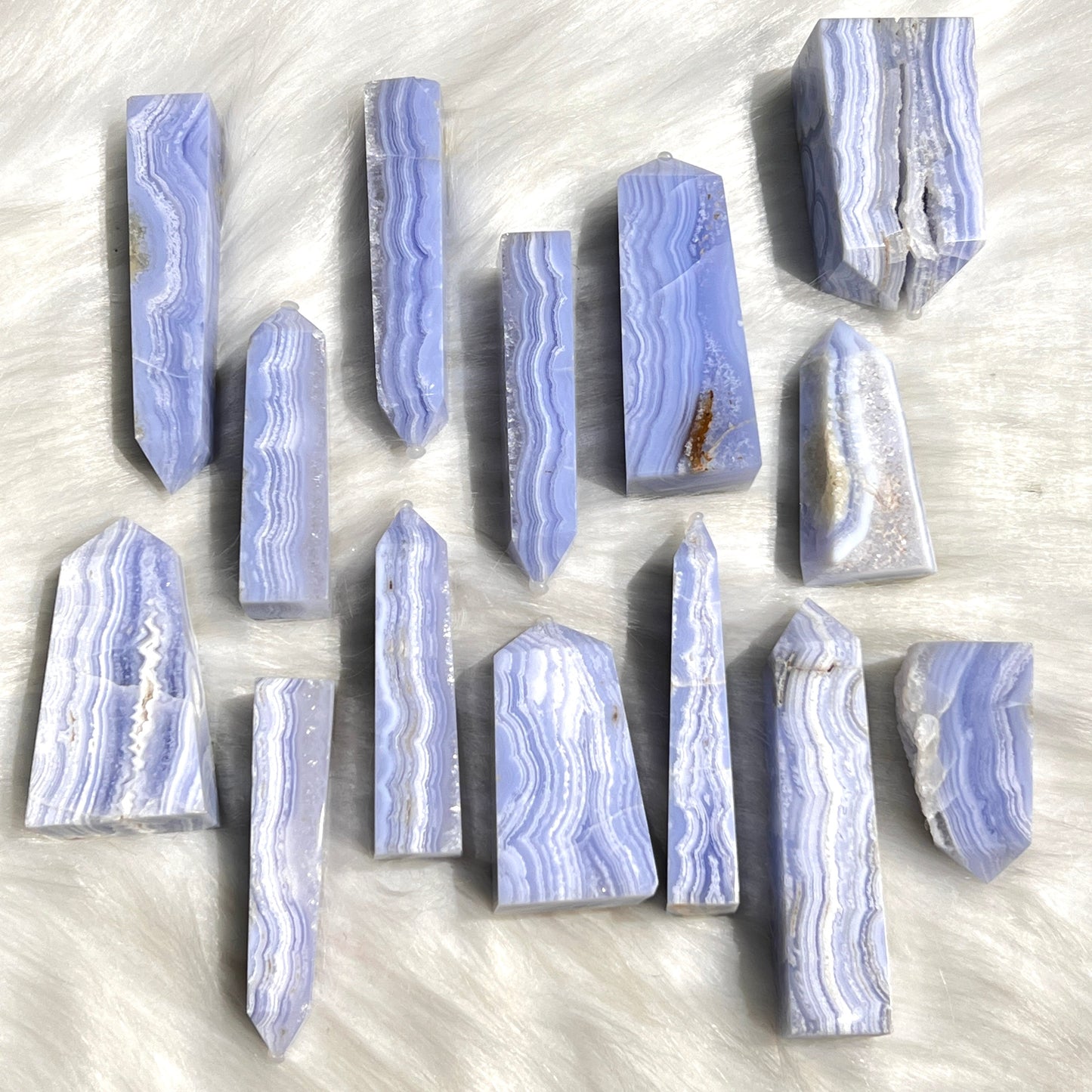 Blue Lace Agate Points For Sale