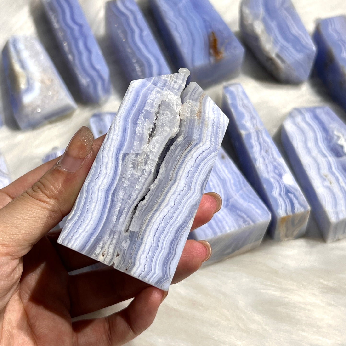 Blue Lace Agate Points For Sale