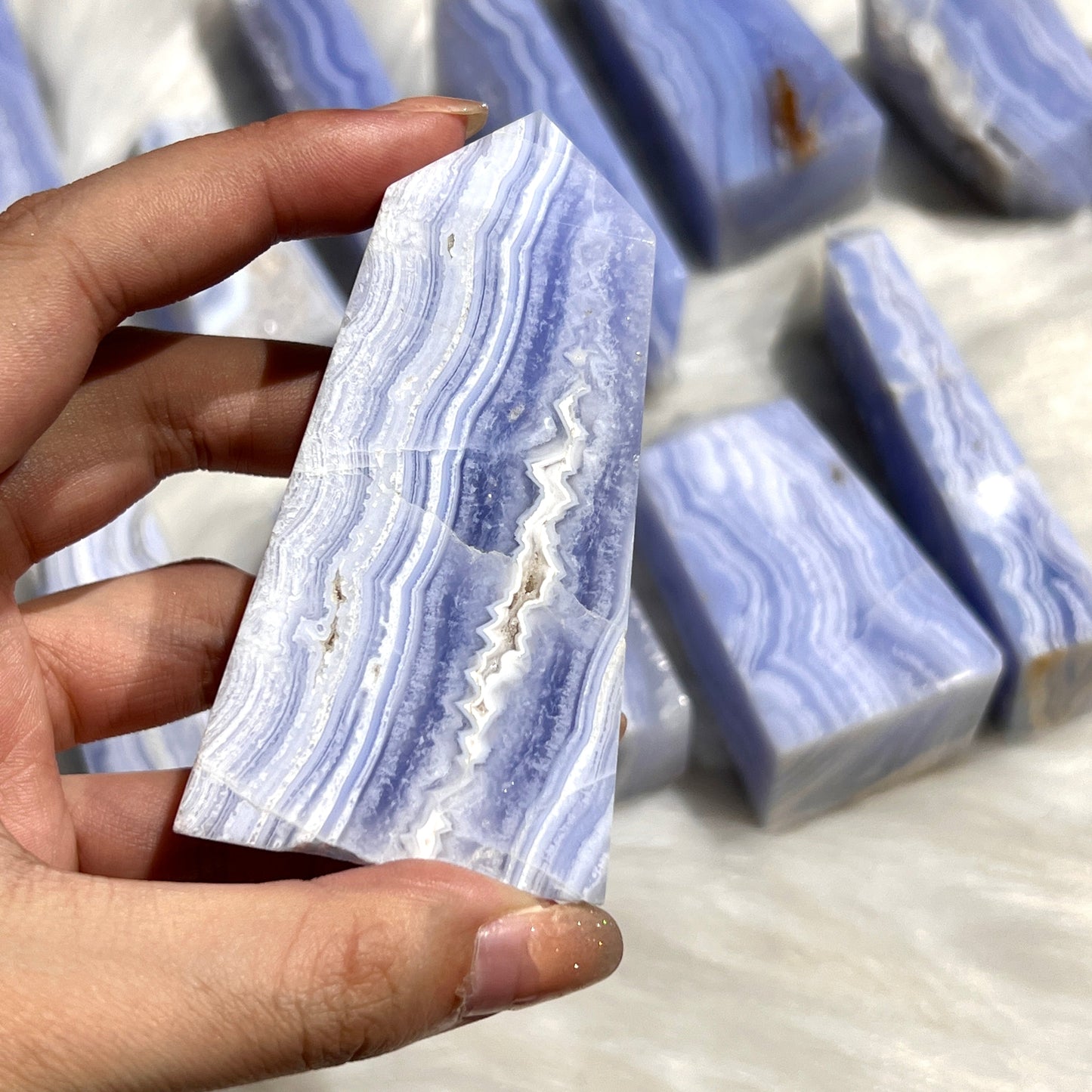 Blue Lace Agate Points For Sale