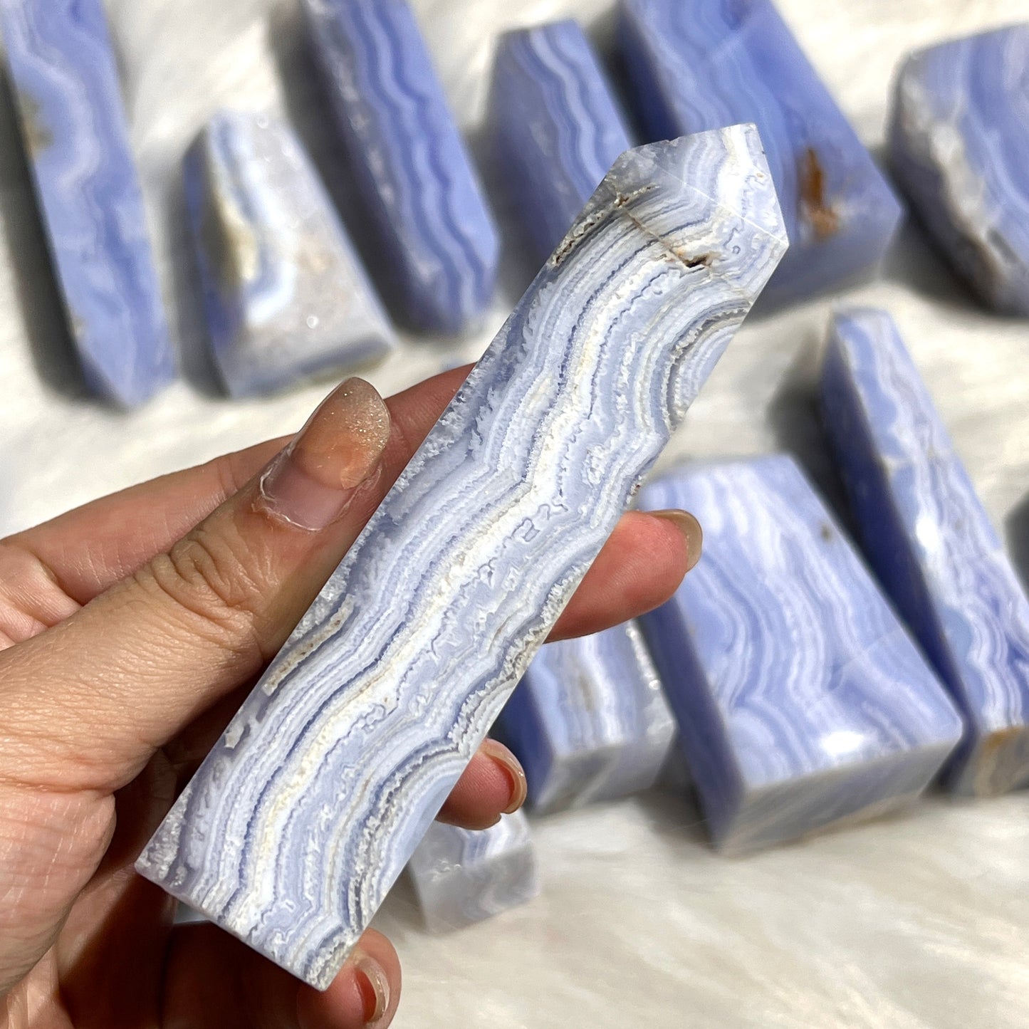 Blue Lace Agate Points For Sale