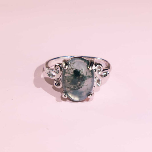 Moss Agate Ring